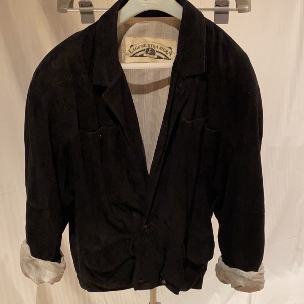 Vintage Suede Men’s Bomber Style Jacket-Sz Lg - Picture 3 of 12